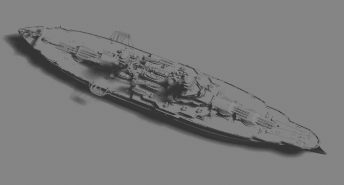 USS Arizona Battleship Blender render